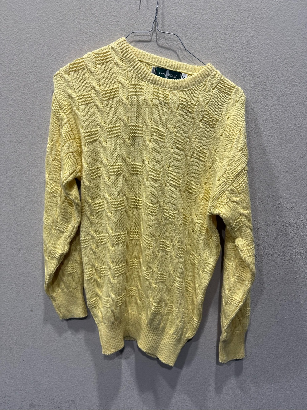 Hunt club vintage chunky cable knit sweater M